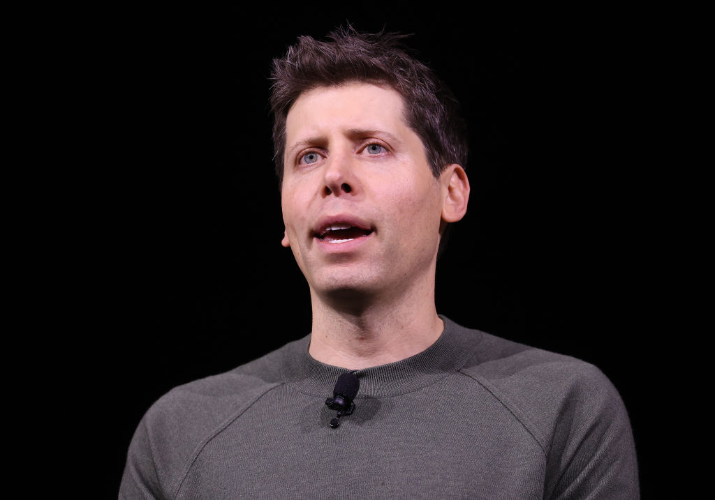 Sam Altman, antigo CEO da OpenAI, discursa em evento em São Francisco, Califórnia (Justin Sullivan/Getty Images)