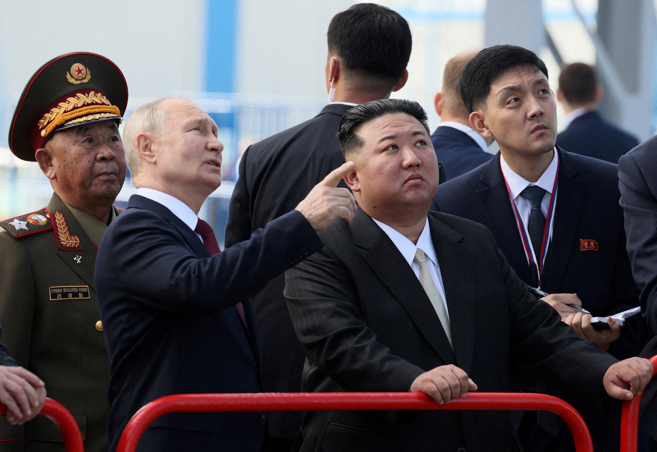 Vladimir Putin e Kim Jong Un em Rússia 13/9/2023 Sputnik/Mikhail Metzel/Kremlin via REUTERS