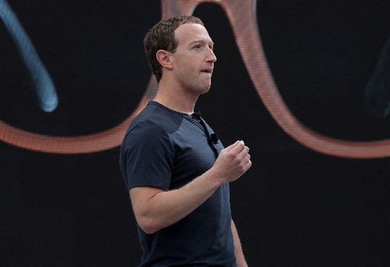 Líder da Meta, Mark Zuckerberg na conferência Meta Connect. 27/09/23. (Imagem: REUTERS/Carlos Barria)