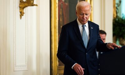 Presidente Joe Biden em uma cerimônia na Casa Branca em Washington, na quarta-feira, 3 de julho de 2024. Fotógrafo: Tierney L. Cross/Bloomberg