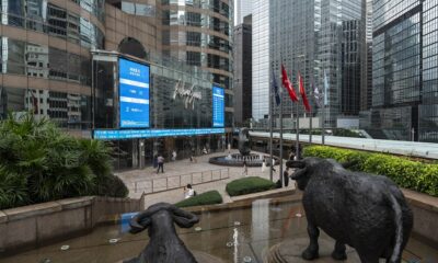 A Exchange Square na zona central de Hong Kong. Fotógrafo: Chan Long Hei/Bloomberg