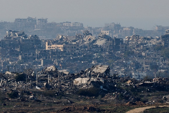 Imagem dos danos causados em Gaza