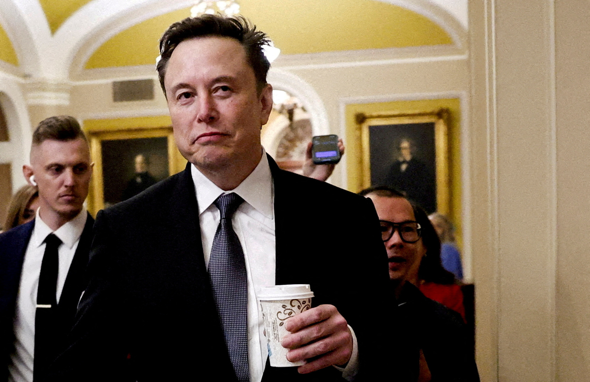Elon Musk em uma visita ao Congresso dos Estados Unidos