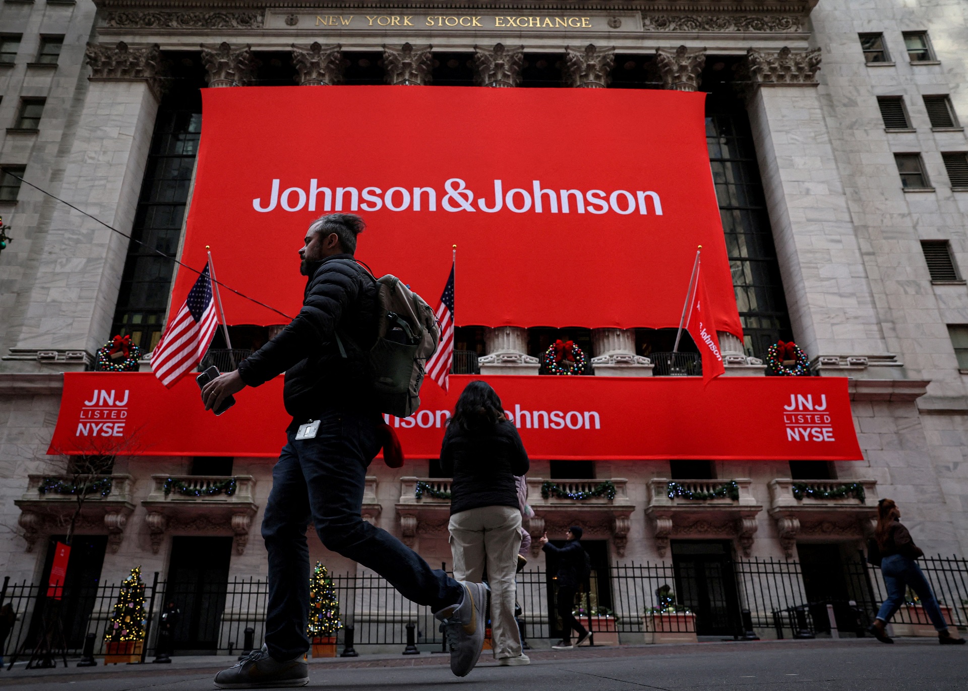 Logo da Johnson & Johnson na Bolsa de Valores de Nova York