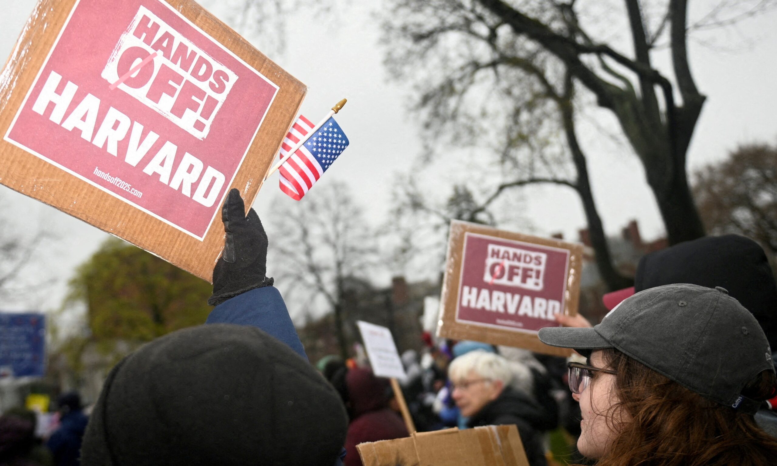 Protestos em Harvard sobre interferência governamental
