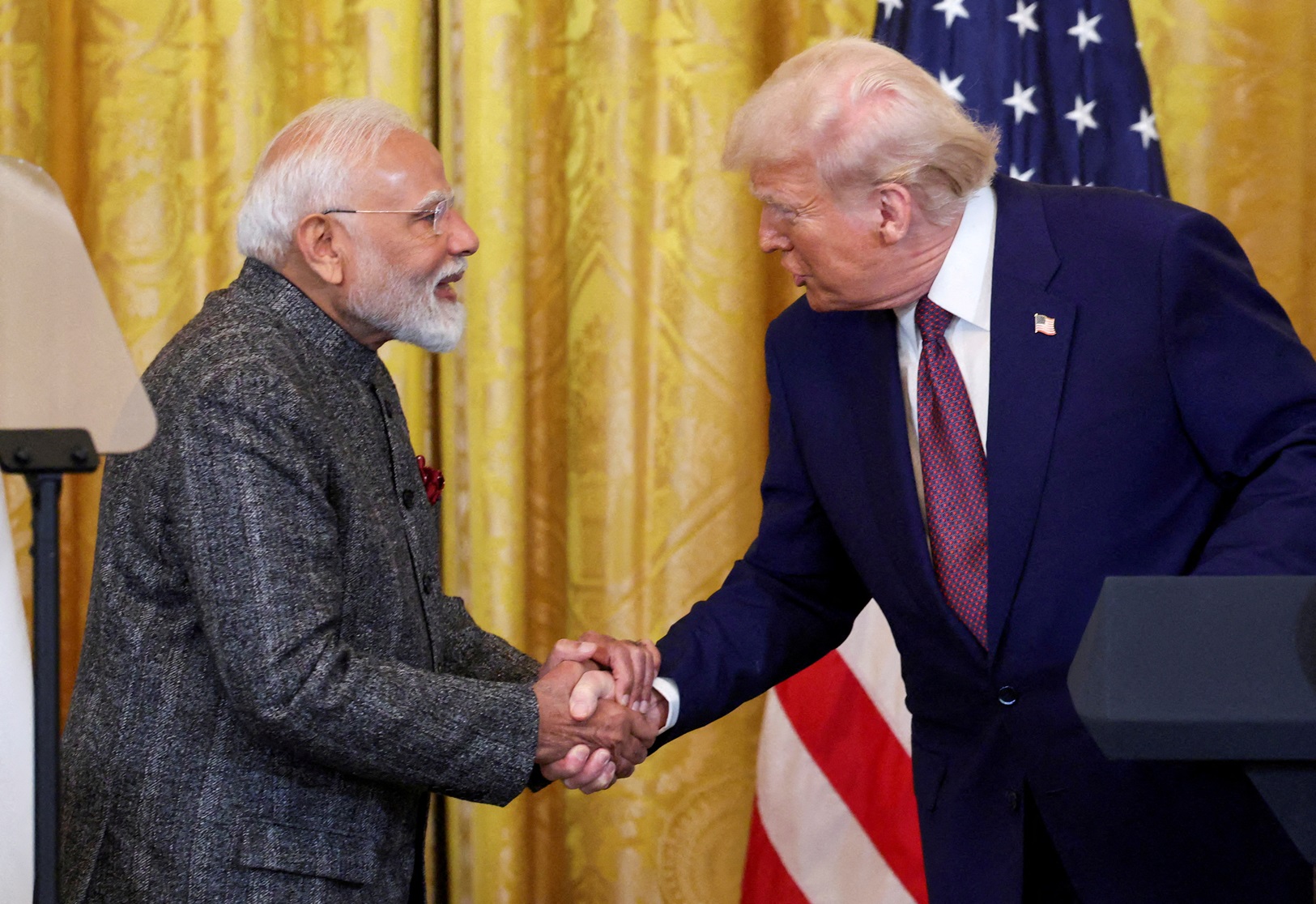 Trump e Modi em coletiva de imprensa