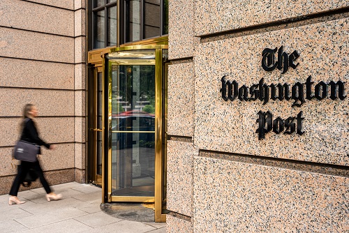 Imagem que ilustra mudanças na liderança do Washington Post.