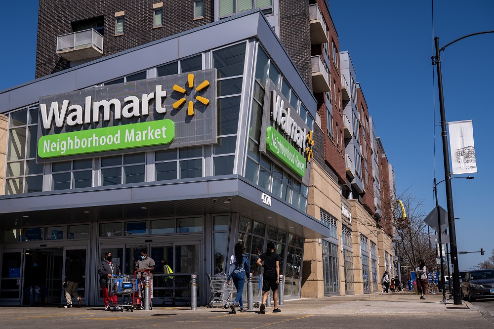 Walmart store front in Chicago