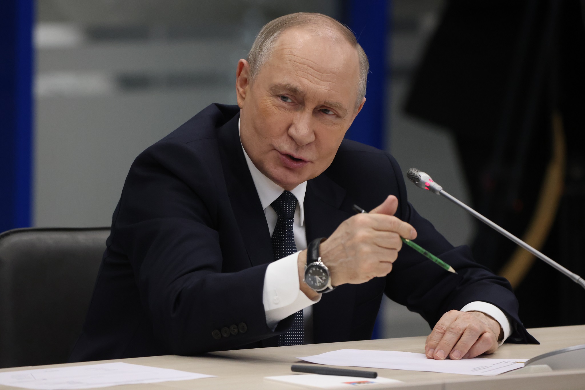 Vladimir Putin at the Arctic Forum in Murmansk