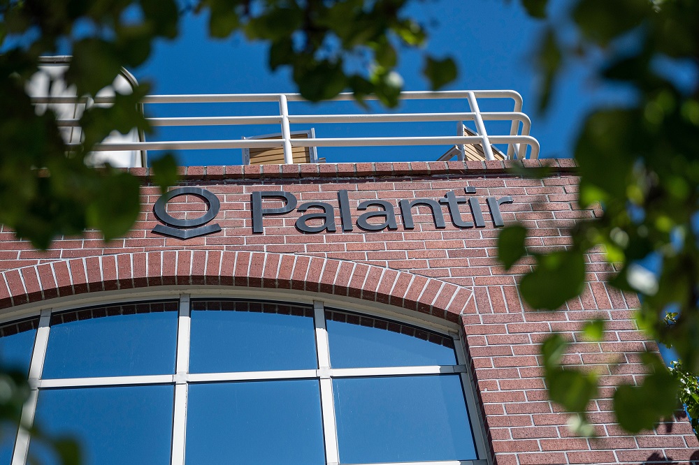 Imagem do escritório da Palantir em Palo Alto.