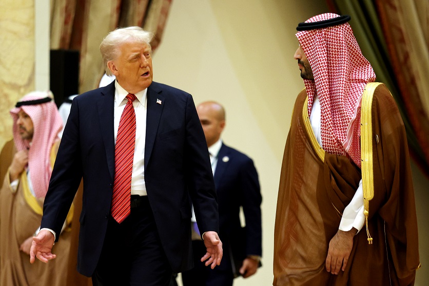 Imagem de Trump e Mohammed bin Salman durante a cúpula.