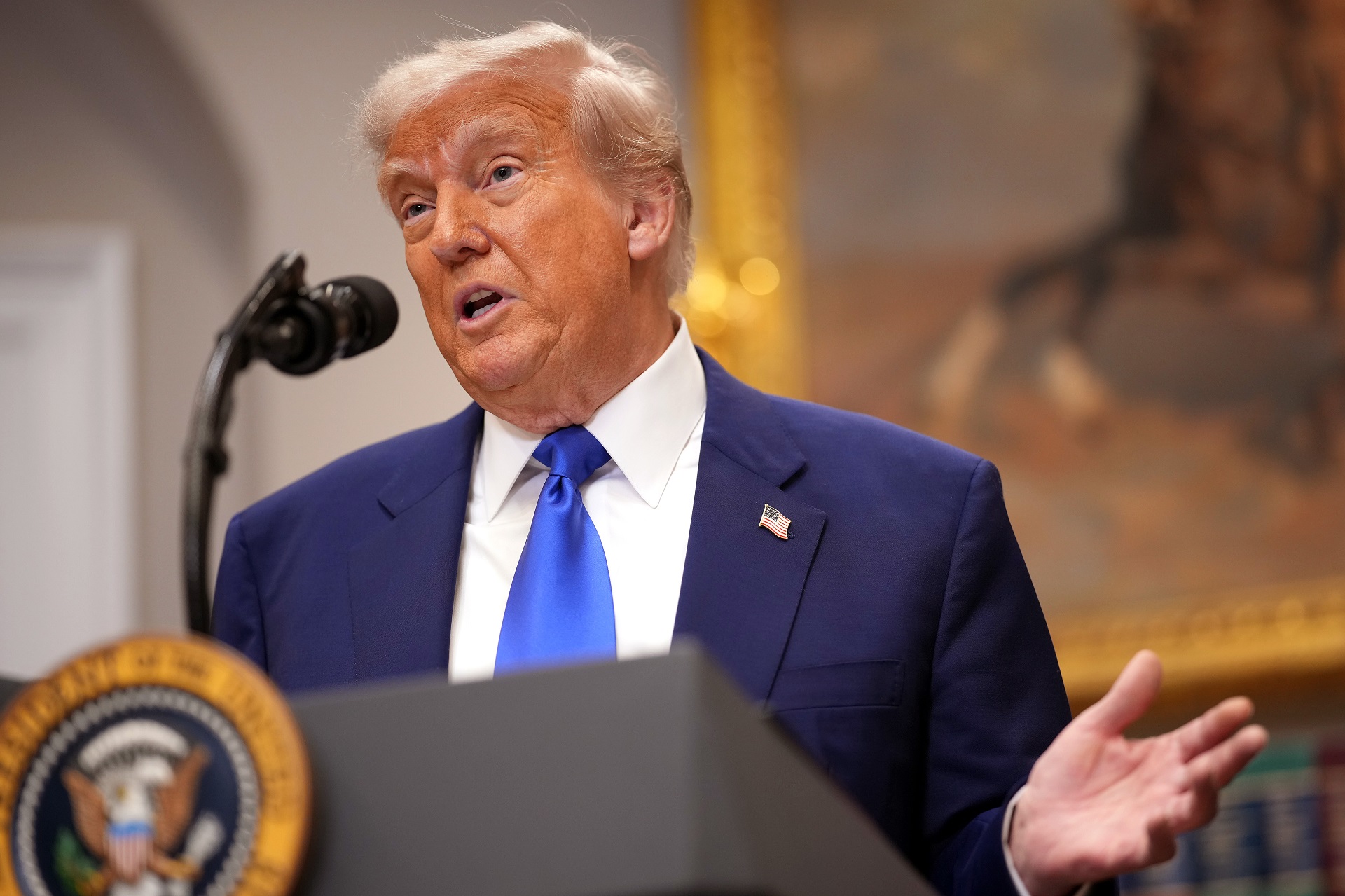 Retrato de Donald Trump