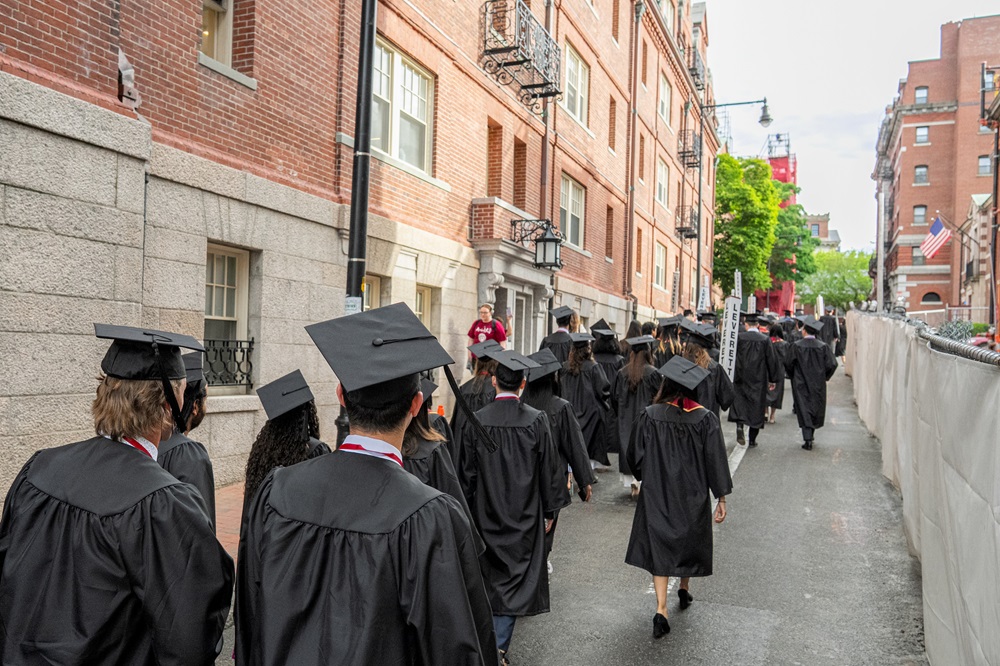 Graduating students at Harvard
