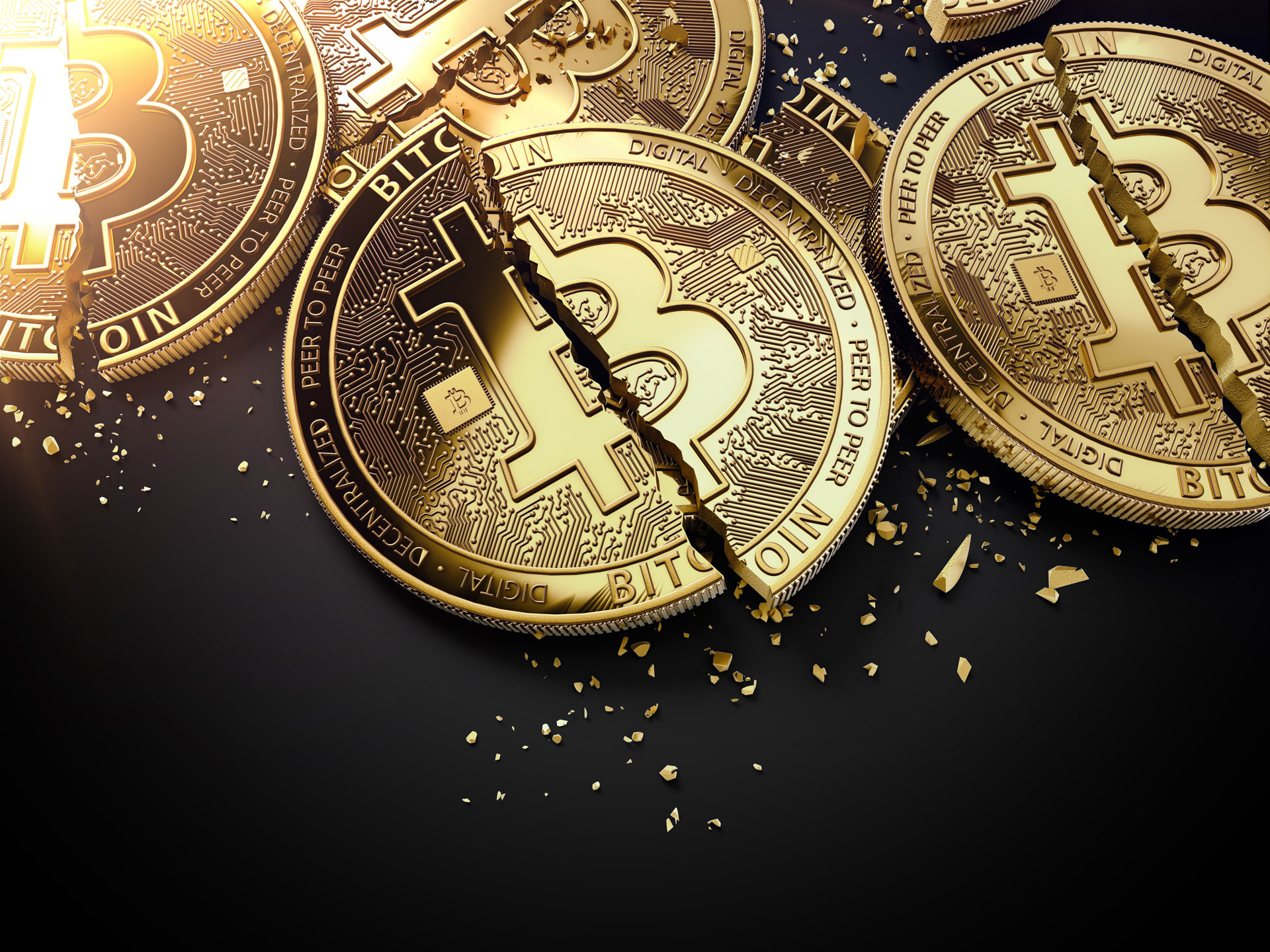 Desvalorização do bitcoin em baixa