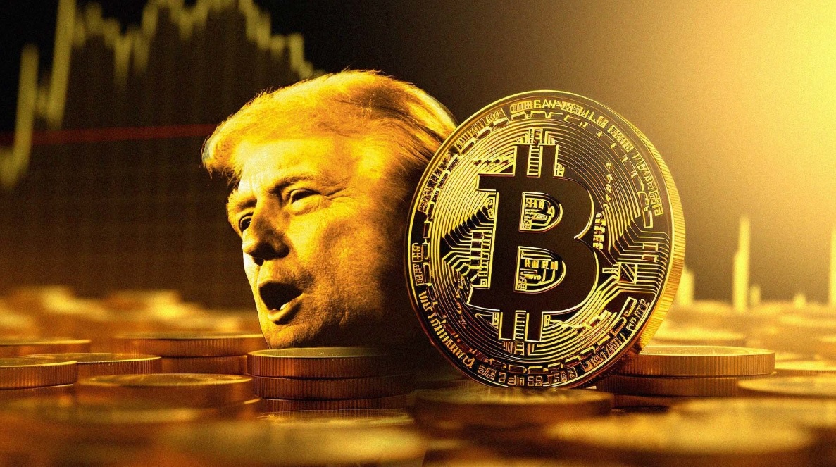Imagem de Trump relacionada a criptomoeda