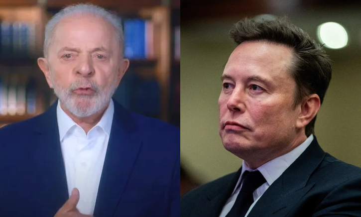Lula e Elon Musk em uma montagem