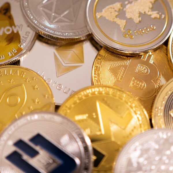 Imagem ilustrativa de criptomoedas.