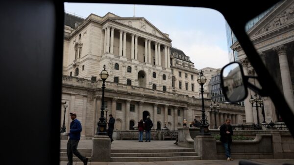 Imagem da sede do Banco da Inglaterra em Londres.