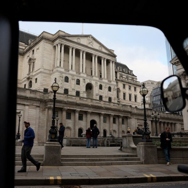 Imagem da sede do Banco da Inglaterra em Londres.