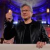 Jensen Huang speaking at the AI summit.