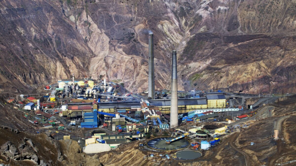 Imagem da mina de cobre El Teniente.
