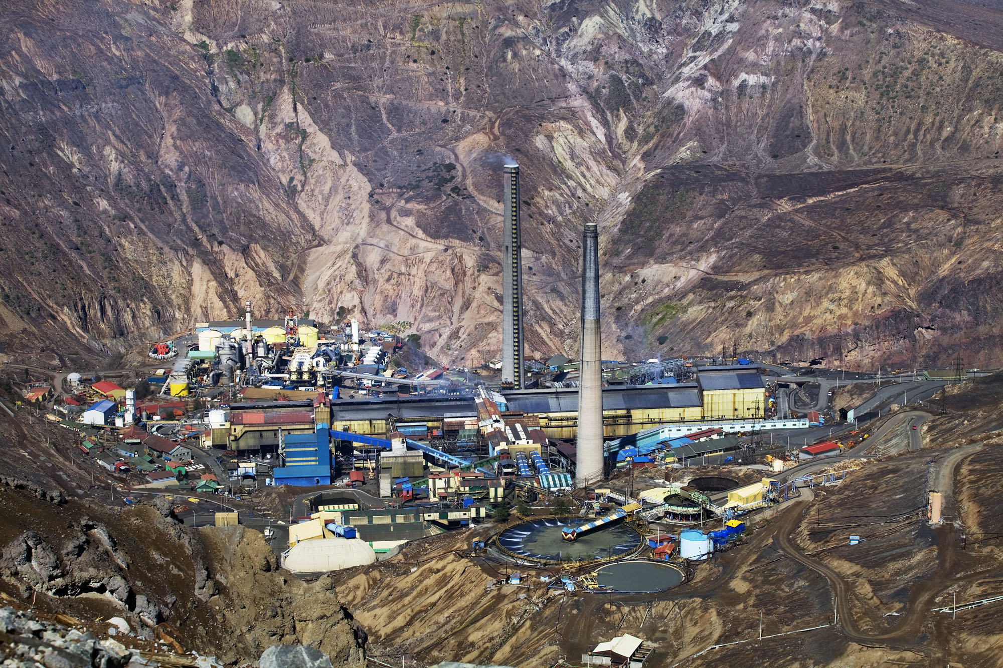 Imagem da mina de cobre El Teniente.