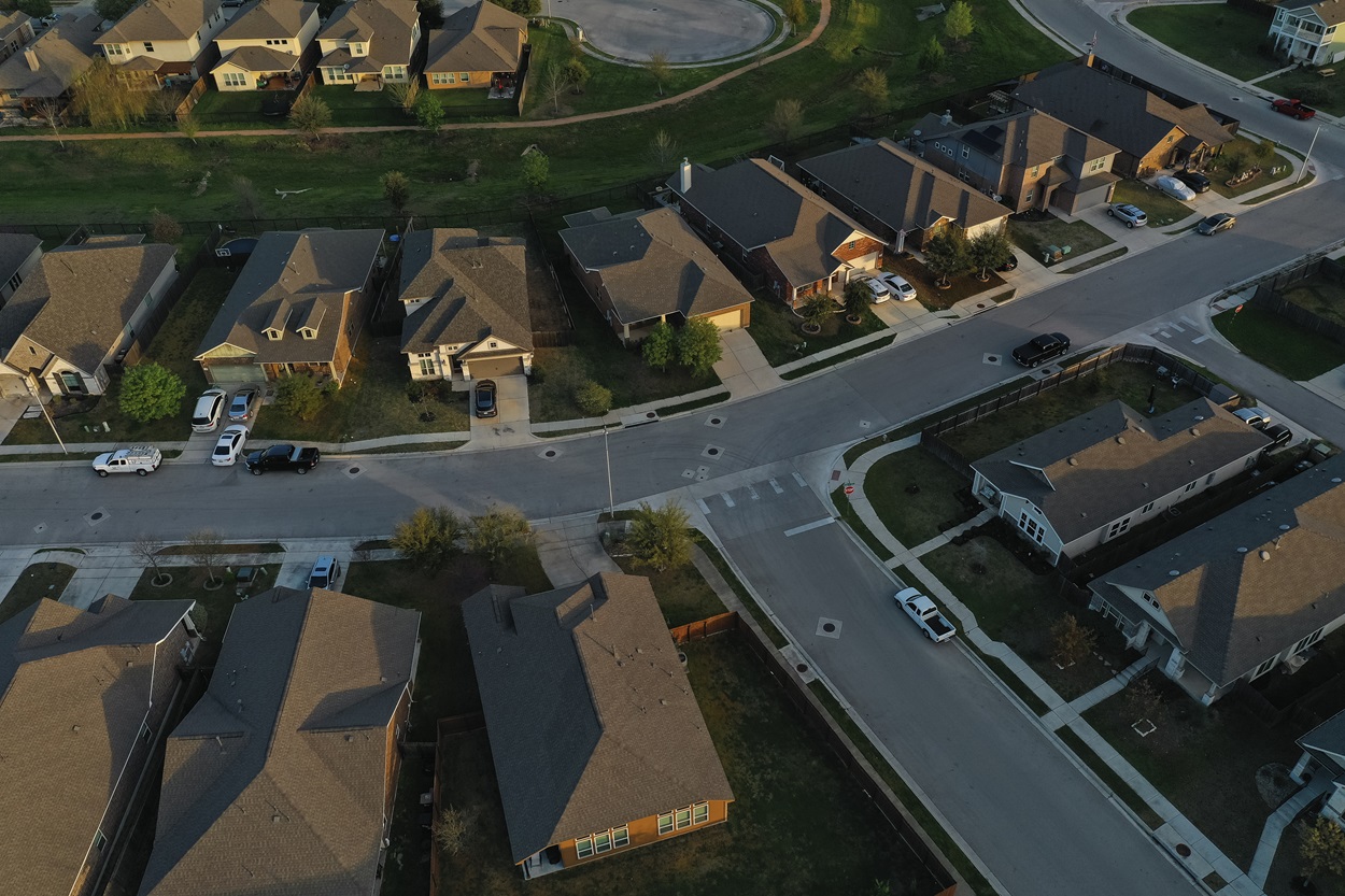 Imagem de casas unifamiliares em San Marcos, Texas.