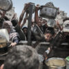 Imagem de uma cozinha beneficente em Gaza.