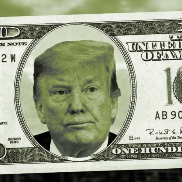 Trump na cédula de dólar