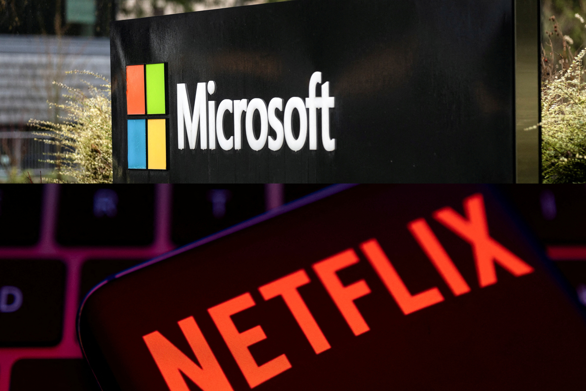 Imagem relacionada à parceria entre Microsoft e Netflix.