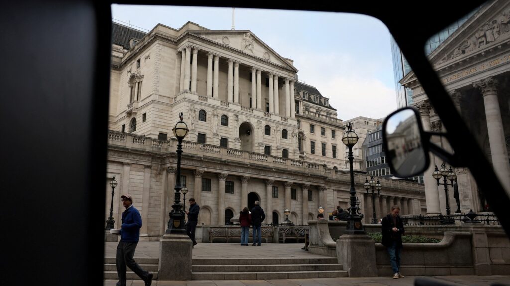 Imagem da sede do Banco da Inglaterra em Londres.